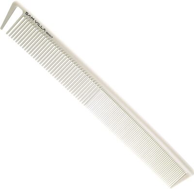 24-200008 SAM VILLA SIGNATURE SERIES LONG CUTTING COMB - IVORY 6/BOX